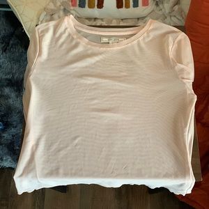 Pink mesh long sleeve